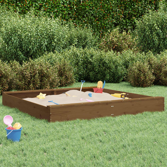 Sandkasten mit Sitzen Honigbraun Quadratisch Massivholz Kiefer - Premium Sandkästen  - Just €131.06! Shop now at homesales4u