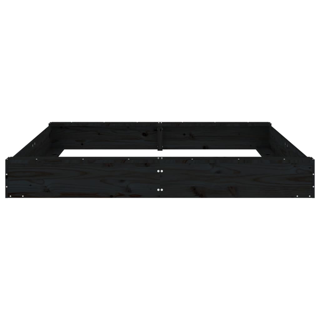 Sandkasten mit Sitzen Schwarz Quadratisch Massivholz Kiefer - Premium Sandkästen  - Just €98.41! Shop now at homesales4u