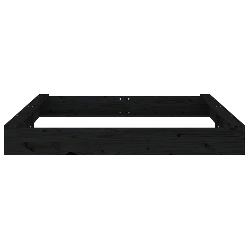 Sandkasten mit Sitzen Schwarz Quadratisch Massivholz Kiefer - Premium Sandkästen  - Just €98.41! Shop now at homesales4u