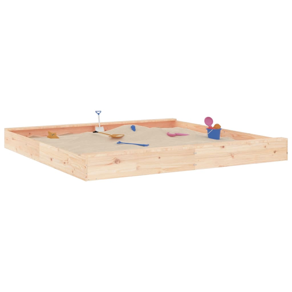 Sandkasten mit Sitzen Quadratisch Massivholz Kiefer - Premium Sandkästen  - Just €126.67! Shop now at homesales4u