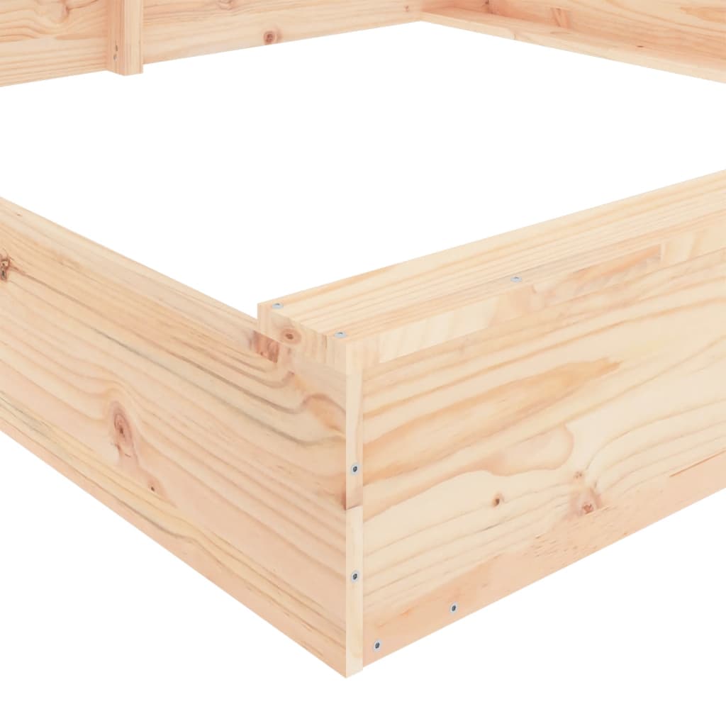Sandkasten mit Sitzen Quadratisch Massivholz Kiefer - Premium Sandkästen  - Just €126.67! Shop now at homesales4u