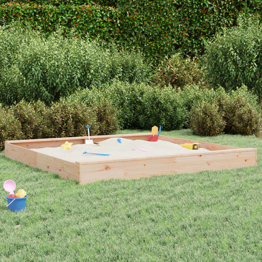 Sandkasten mit Sitzen Quadratisch Massivholz Kiefer - Premium Sandkästen  - Just €126.67! Shop now at homesales4u