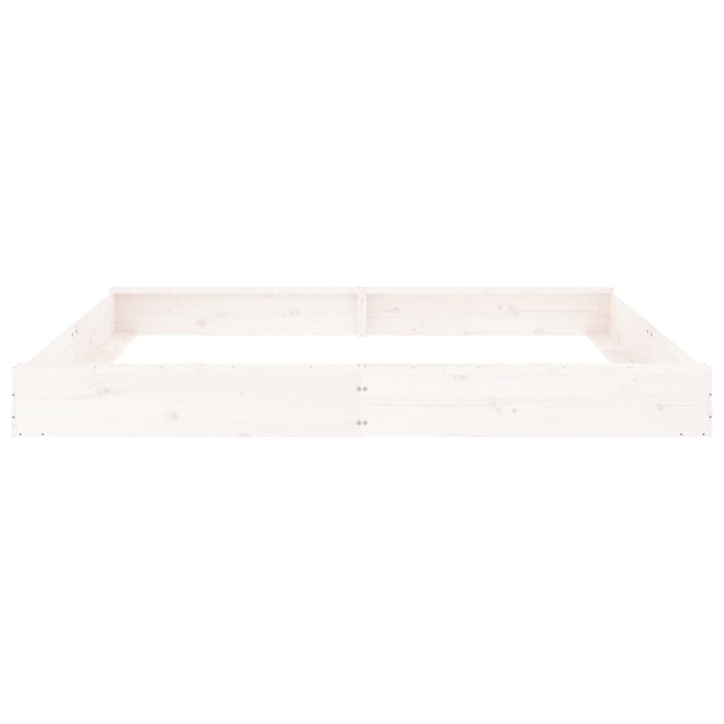 Sandkasten mit Sitzen Weiß Quadratisch Massivholz Kiefer - Premium Sandkästen  - Just €177.78! Shop now at homesales4u