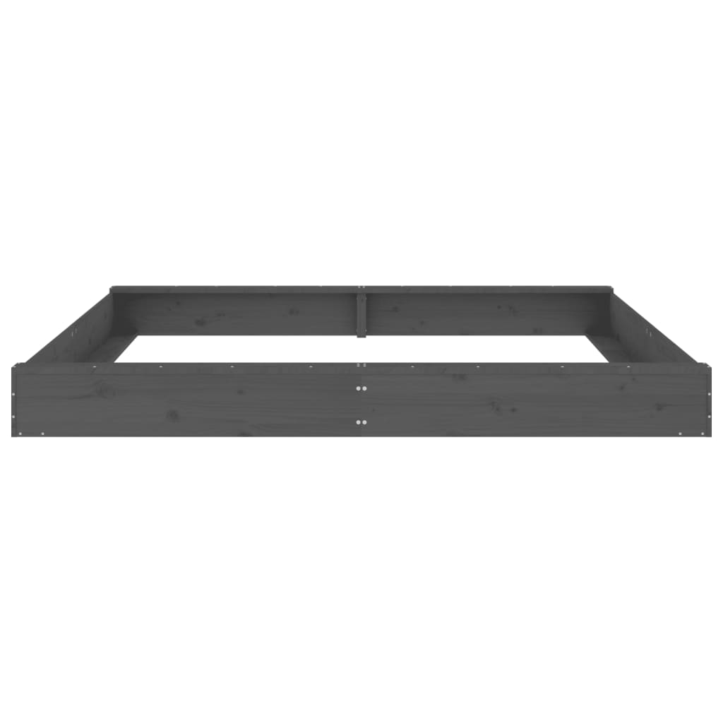 Sandkasten mit Sitzen Grau Quadratisch Massivholz Kiefer - Premium Sandkästen  - Just €194.02! Shop now at homesales4u
