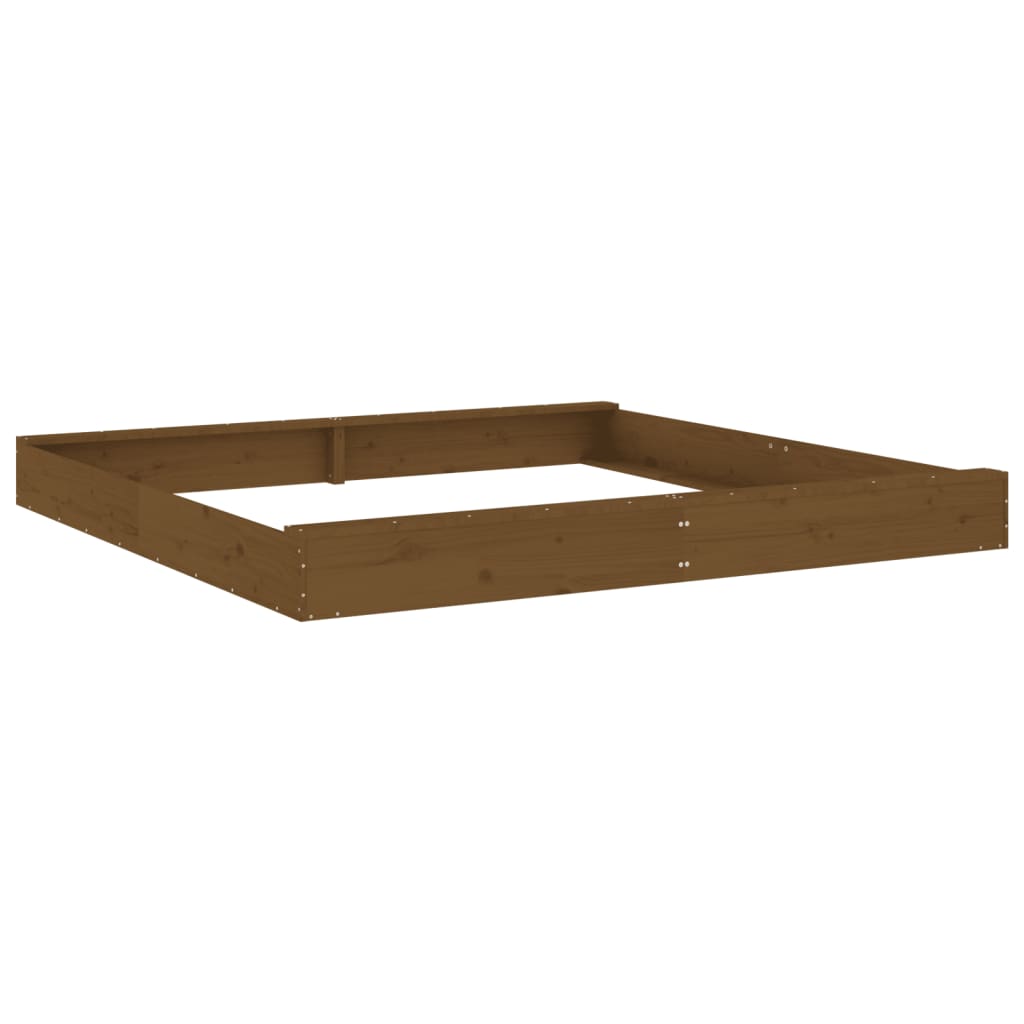 Sandkasten mit Sitzen Honigbraun Quadratisch Massivholz Kiefer - Premium Sandkästen  - Just €187.96! Shop now at homesales4u