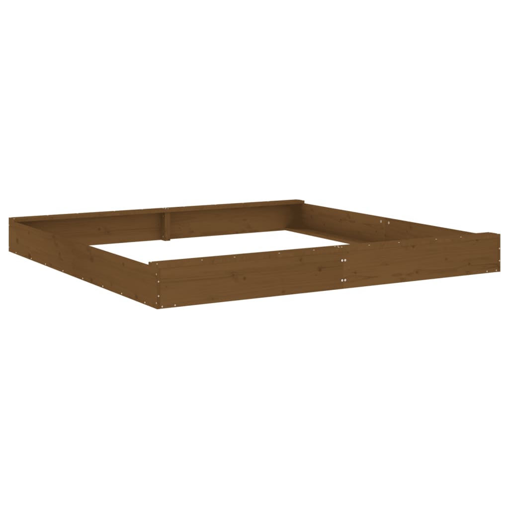 Sandkasten mit Sitzen Honigbraun Quadratisch Massivholz Kiefer - Premium Sandkästen  - Just €187.96! Shop now at homesales4u