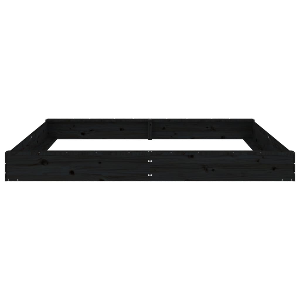Sandkasten mit Sitzen Schwarz Quadratisch Massivholz Kiefer - Premium Sandkästen  - Just €188.04! Shop now at homesales4u