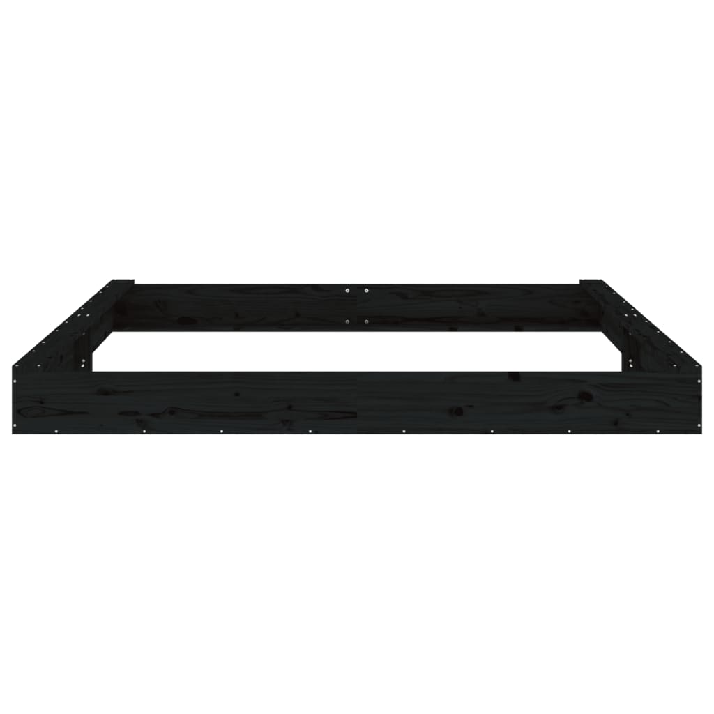 Sandkasten mit Sitzen Schwarz Quadratisch Massivholz Kiefer - Premium Sandkästen  - Just €188.04! Shop now at homesales4u
