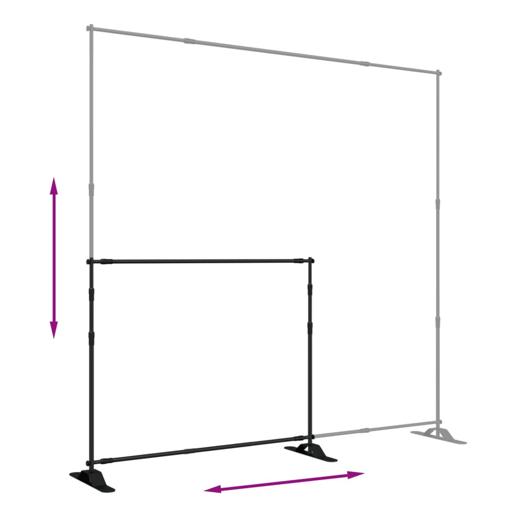 Hintergrundstativ Schwarz 254x243 cm Stahl - Premium Studio-Hintergrundsysteme  - Just €132.47! Shop now at homesales4u