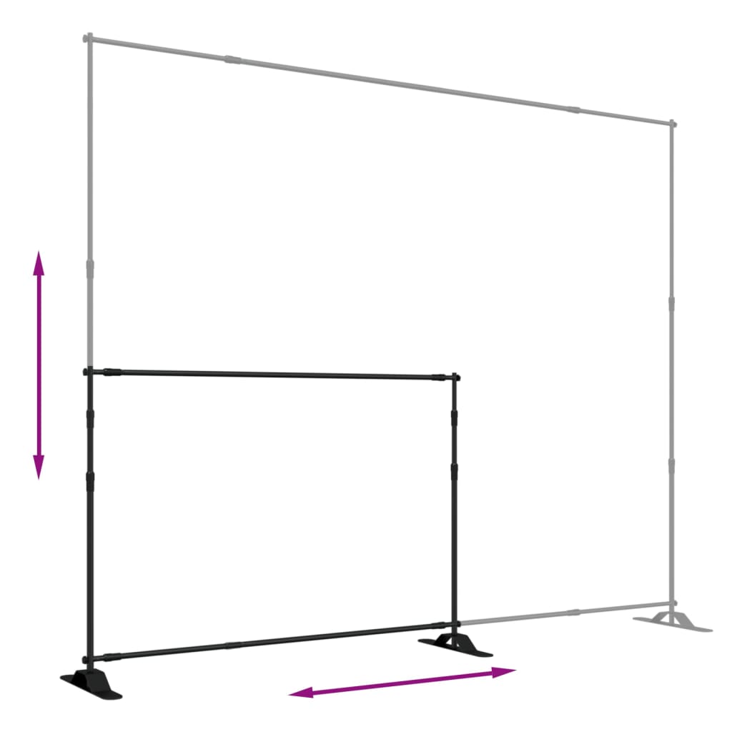 Hintergrundstativ Schwarz 305x243 cm Stahl - Premium Studio-Hintergrundsysteme  - Just €129.66! Shop now at homesales4u