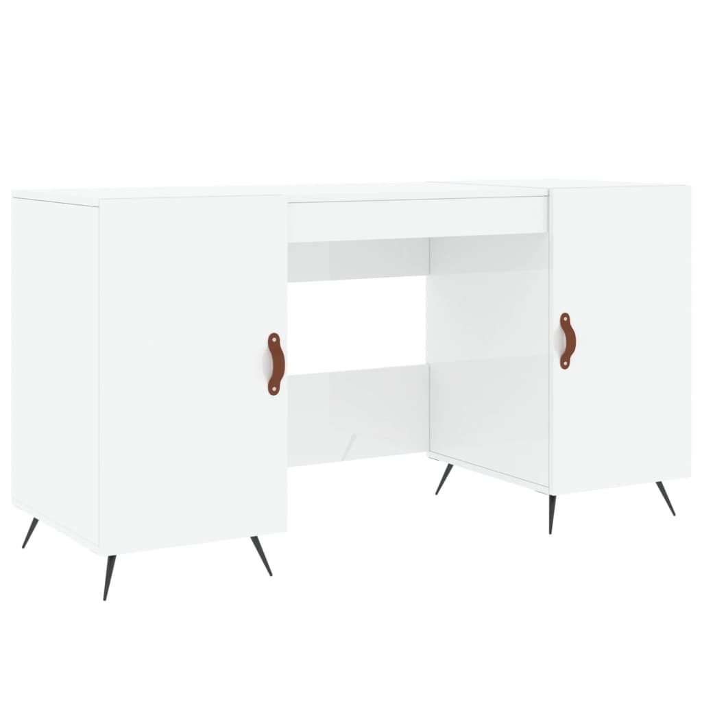 Schreibtisch Hochglanz-Weiß 140x50x75 cm Holzwerkstoff - Premium Schreibtische  - Just €157.64! Shop now at homesales4u