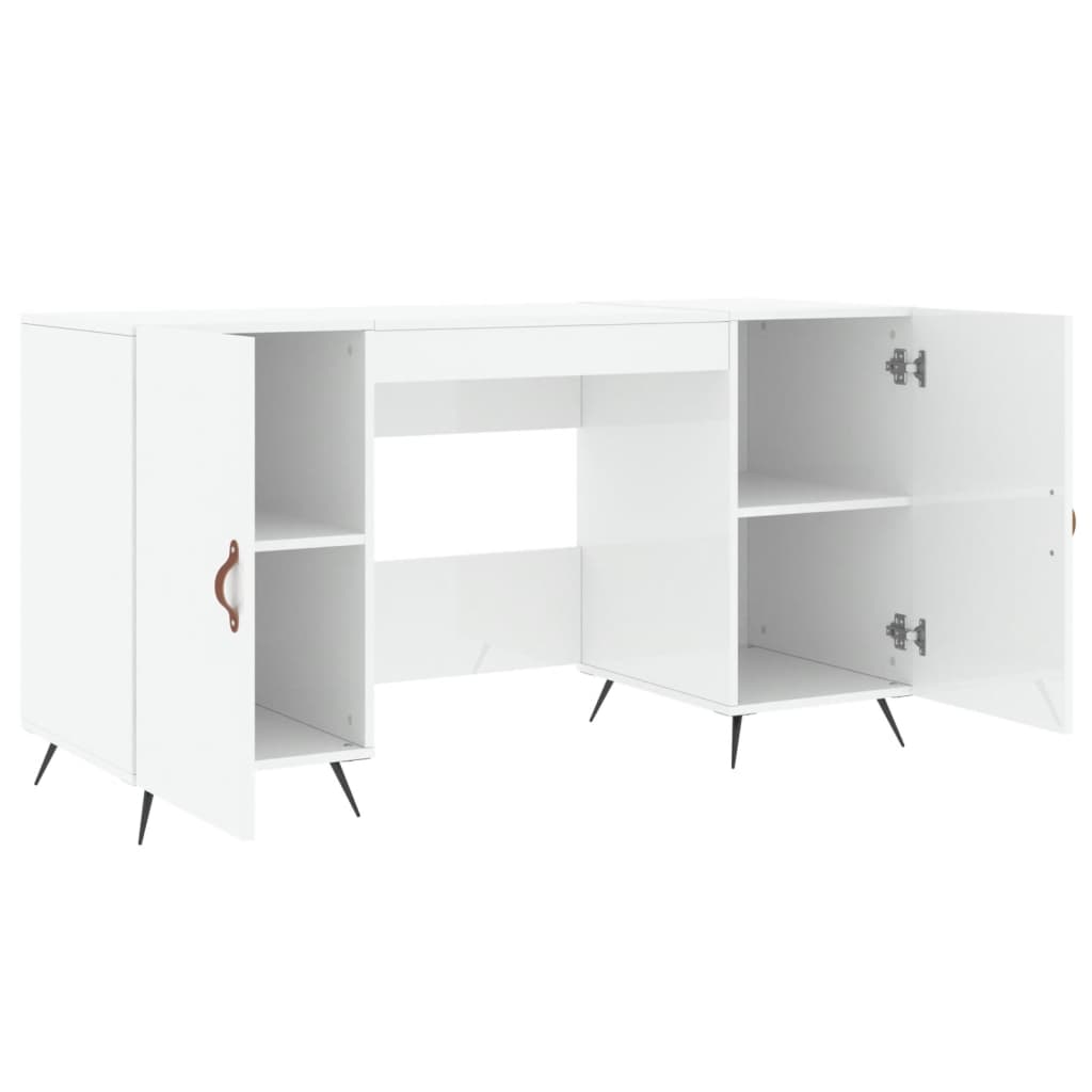 Schreibtisch Hochglanz-Weiß 140x50x75 cm Holzwerkstoff - Premium Schreibtische  - Just €157.64! Shop now at homesales4u
