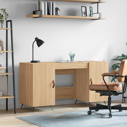 Schreibtisch Sonoma-Eiche 140x50x75 cm Holzwerkstoff - Premium Schreibtische  - Just €142.98! Shop now at homesales4u