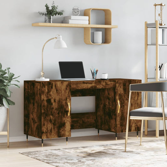 Schreibtisch Räuchereiche 140x50x75 cm Holzwerkstoff - Premium Schreibtische  - Just €142.94! Shop now at homesales4u
