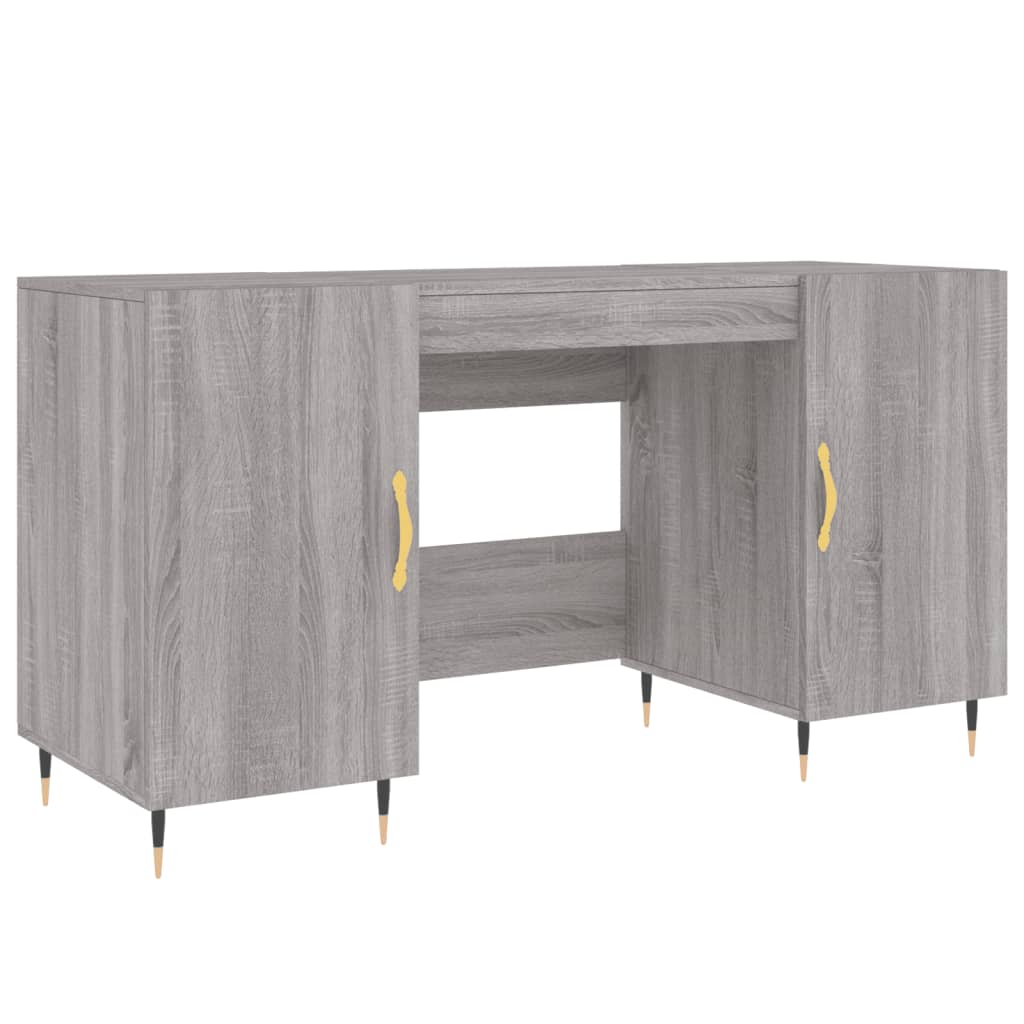 Schreibtisch Grau Sonoma 140x50x75 cm Holzwerkstoff - Premium Schreibtische  - Just €147.90! Shop now at homesales4u