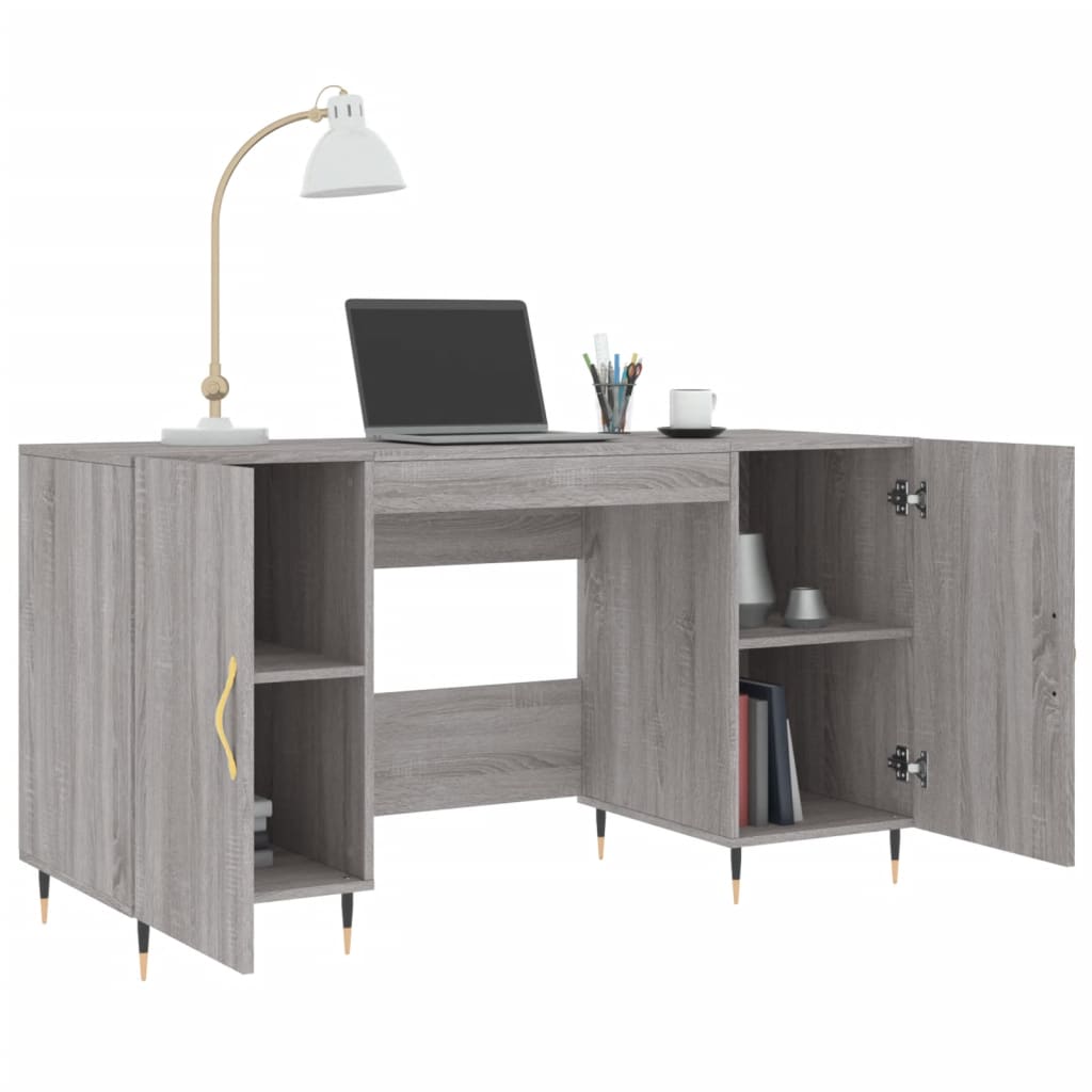 Schreibtisch Grau Sonoma 140x50x75 cm Holzwerkstoff - Premium Schreibtische  - Just €147.90! Shop now at homesales4u