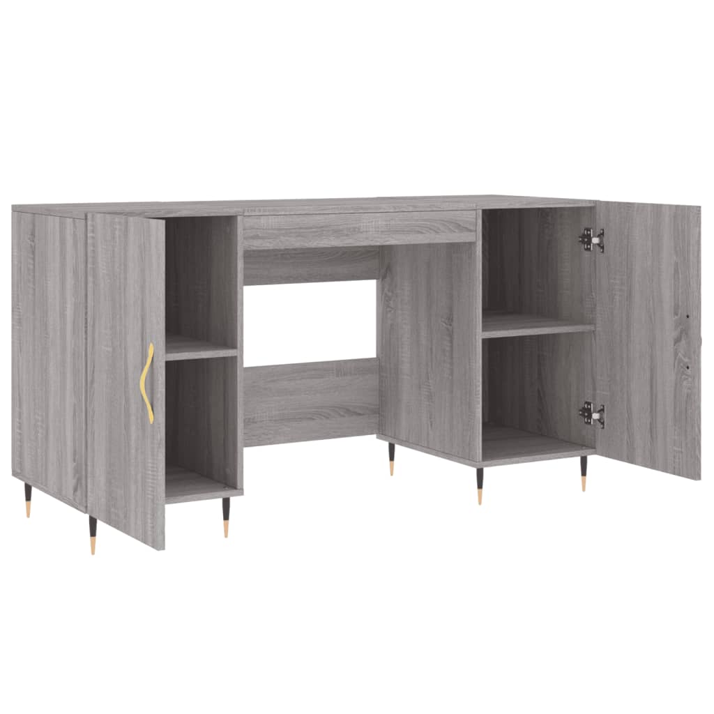 Schreibtisch Grau Sonoma 140x50x75 cm Holzwerkstoff - Premium Schreibtische  - Just €147.90! Shop now at homesales4u