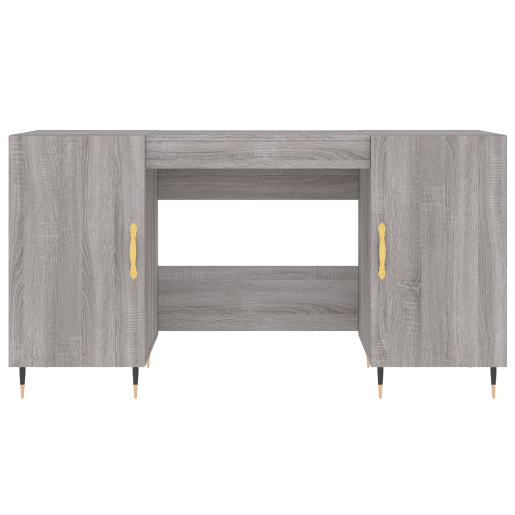 Schreibtisch Grau Sonoma 140x50x75 cm Holzwerkstoff - Premium Schreibtische  - Just €147.90! Shop now at homesales4u