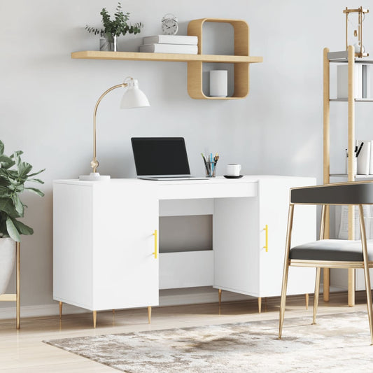 Schreibtisch Weiß 140x50x75 cm Holzwerkstoff - Premium Schreibtische  - Just €157.92! Shop now at homesales4u