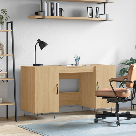 Schreibtisch Sonoma-Eiche 140x50x75 cm Holzwerkstoff - Premium Schreibtische  - Just €141.72! Shop now at homesales4u