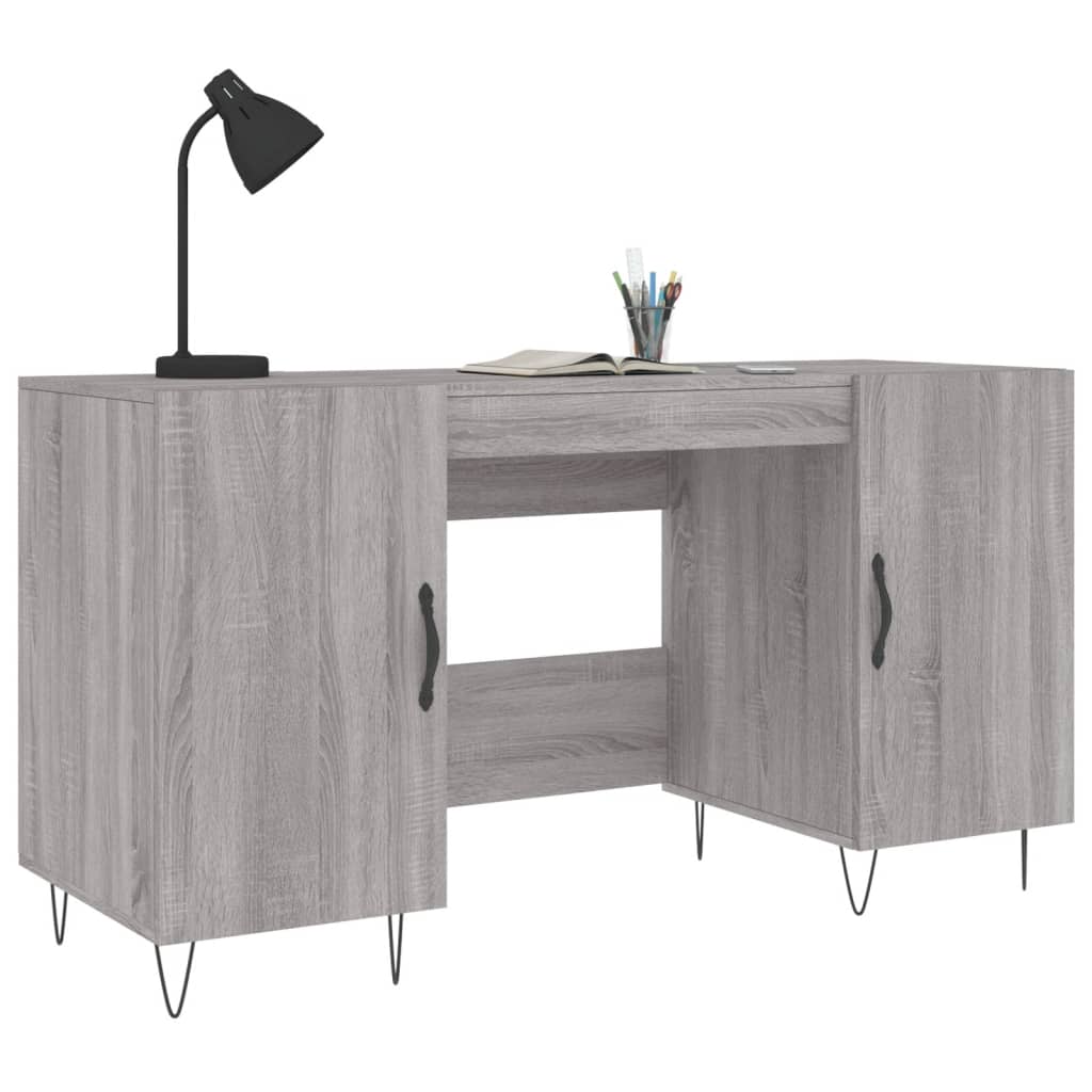 Schreibtisch Grau Sonoma 140x50x75 cm Holzwerkstoff - Premium Schreibtische  - Just €146.35! Shop now at homesales4u