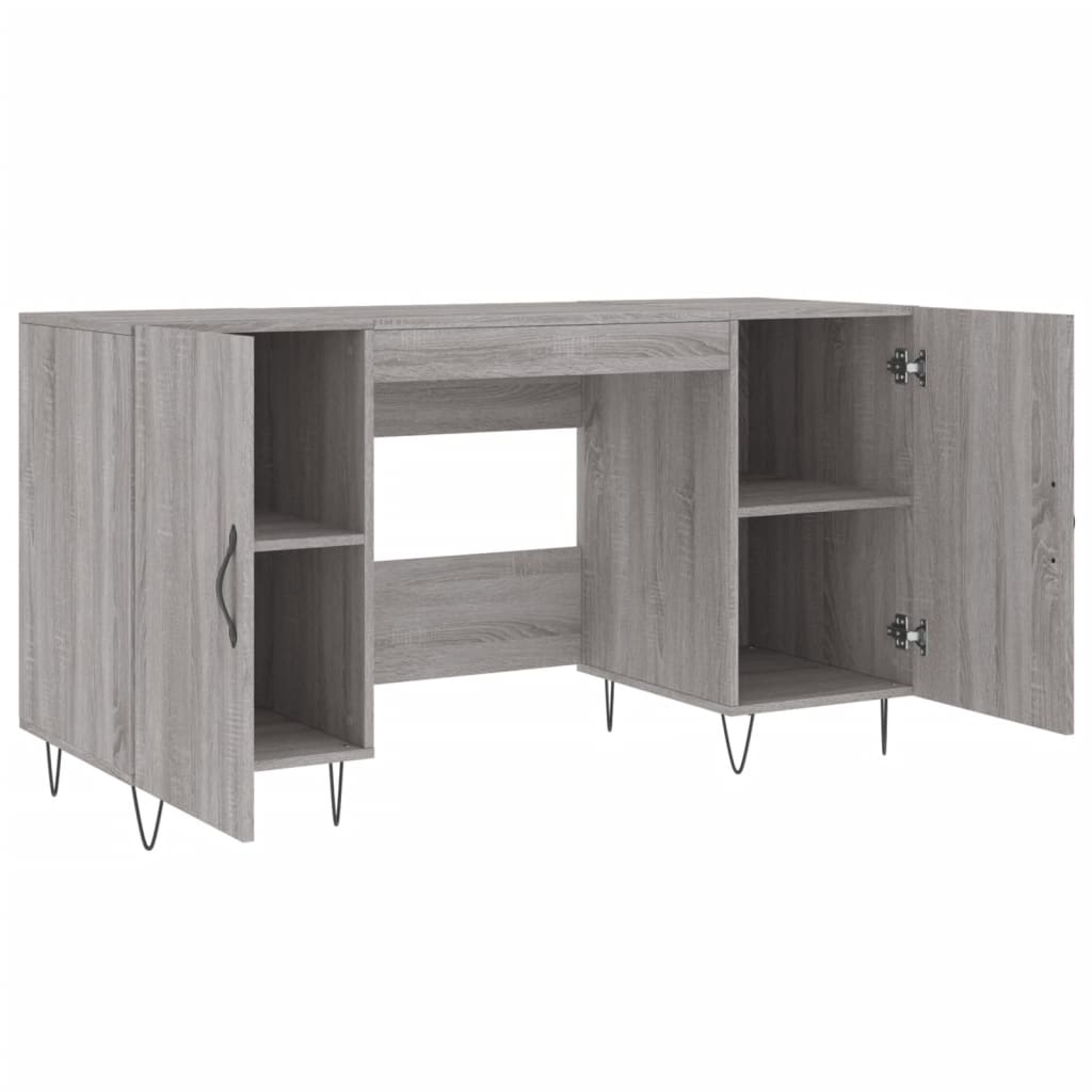 Schreibtisch Grau Sonoma 140x50x75 cm Holzwerkstoff - Premium Schreibtische  - Just €146.35! Shop now at homesales4u