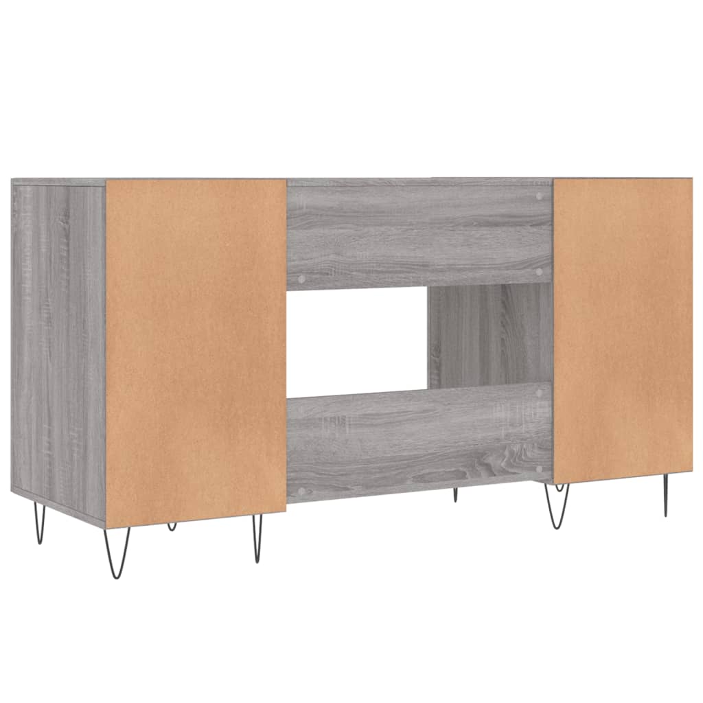 Schreibtisch Grau Sonoma 140x50x75 cm Holzwerkstoff - Premium Schreibtische  - Just €146.35! Shop now at homesales4u