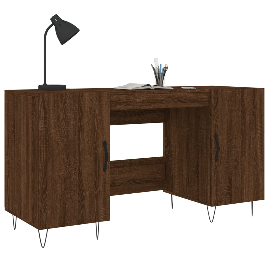 Schreibtisch Braun Eichen-Optik 140x50x75 cm Holzwerkstoff - Premium Schreibtische  - Just €154.33! Shop now at homesales4u