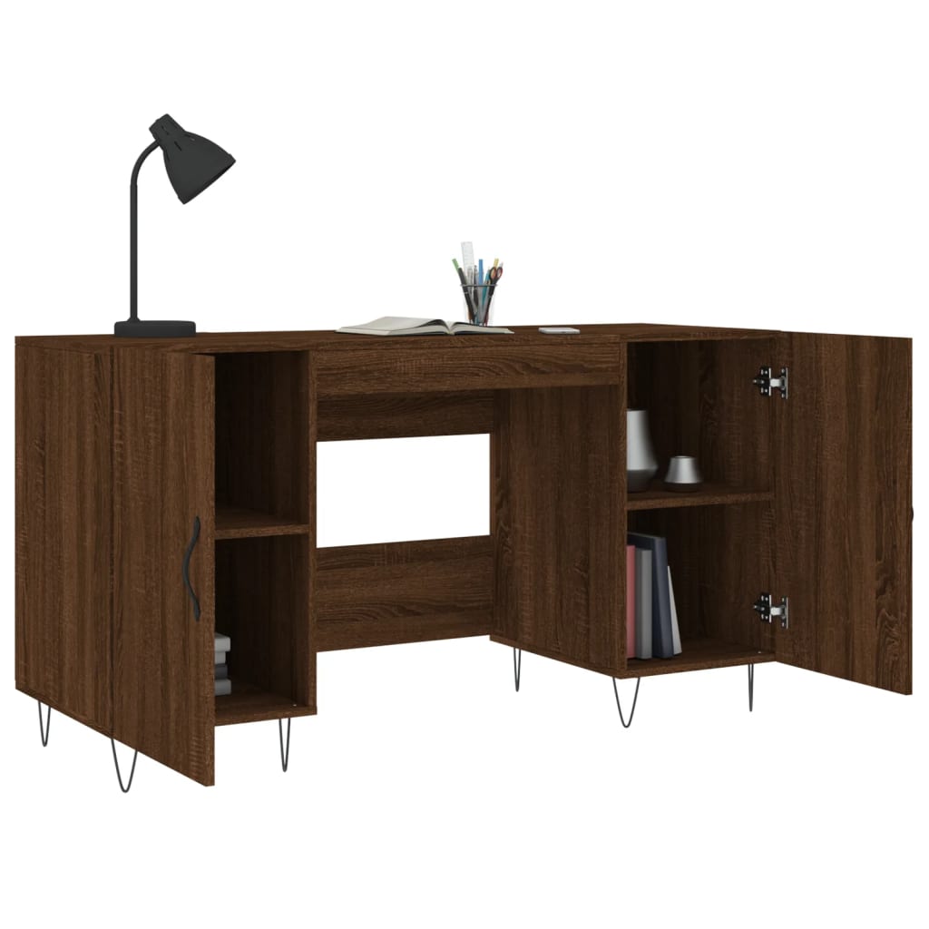 Schreibtisch Braun Eichen-Optik 140x50x75 cm Holzwerkstoff - Premium Schreibtische  - Just €154.33! Shop now at homesales4u