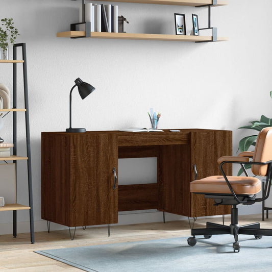 Schreibtisch Braun Eichen-Optik 140x50x75 cm Holzwerkstoff - Premium Schreibtische  - Just €154.33! Shop now at homesales4u