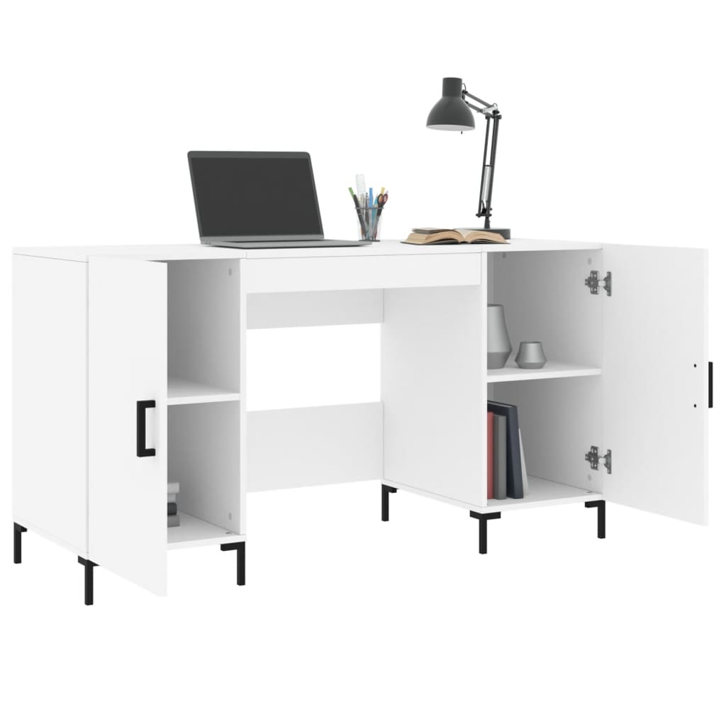 Schreibtisch Weiß 140x50x75 cm Holzwerkstoff - Premium Schreibtische  - Just €156.93! Shop now at homesales4u