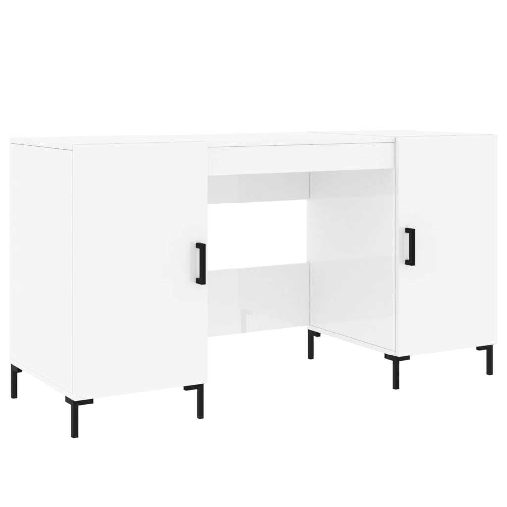 Schreibtisch Hochglanz-Weiß 140x50x75 cm Holzwerkstoff - Premium Schreibtische  - Just €167.34! Shop now at homesales4u