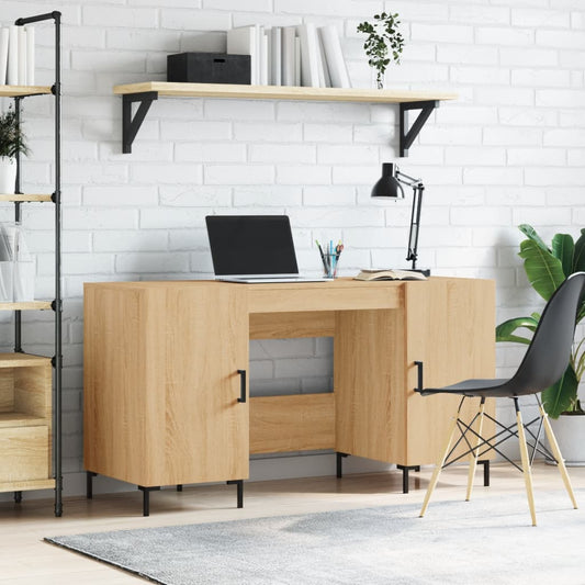 Schreibtisch Sonoma-Eiche 140x50x75 cm Holzwerkstoff - Premium Schreibtische  - Just €155.60! Shop now at homesales4u