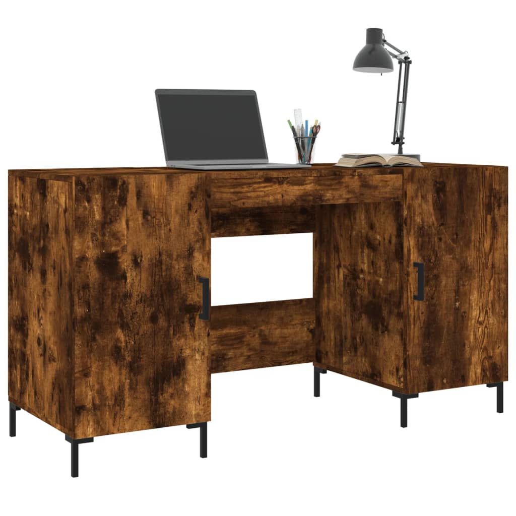 Schreibtisch Räuchereiche 140x50x75 cm Holzwerkstoff - Premium Schreibtische  - Just €151.58! Shop now at homesales4u