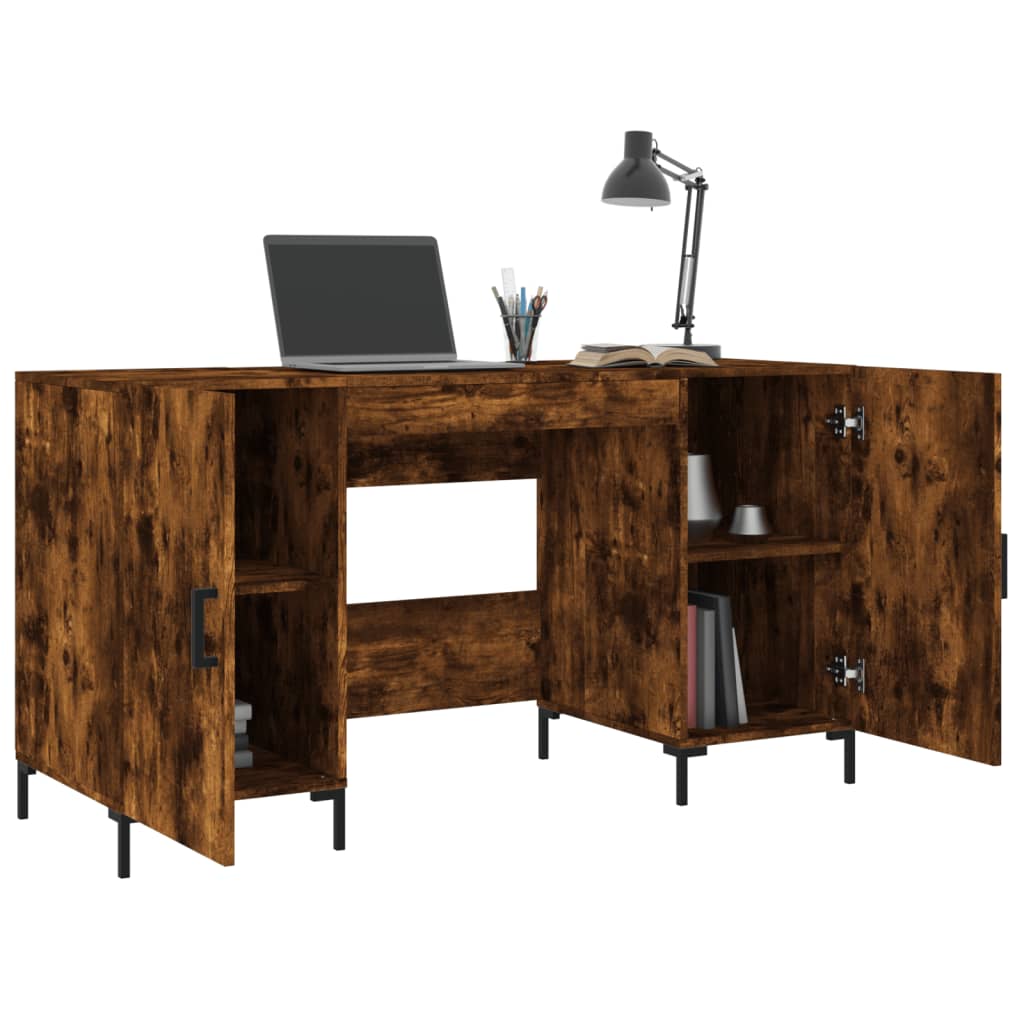 Schreibtisch Räuchereiche 140x50x75 cm Holzwerkstoff - Premium Schreibtische  - Just €151.58! Shop now at homesales4u