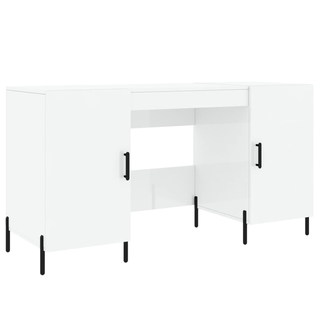 Schreibtisch Hochglanz-Weiß 140x50x75 cm Holzwerkstoff - Premium Schreibtische  - Just €176.16! Shop now at homesales4u