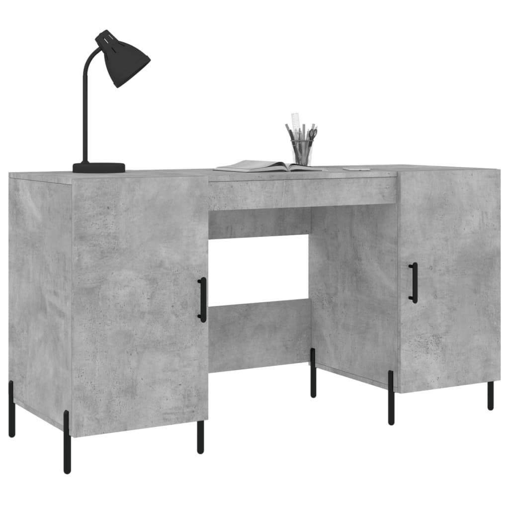 Schreibtisch Betongrau 140x50x75 cm Holzwerkstoff - Premium Schreibtische  - Just €159.48! Shop now at homesales4u