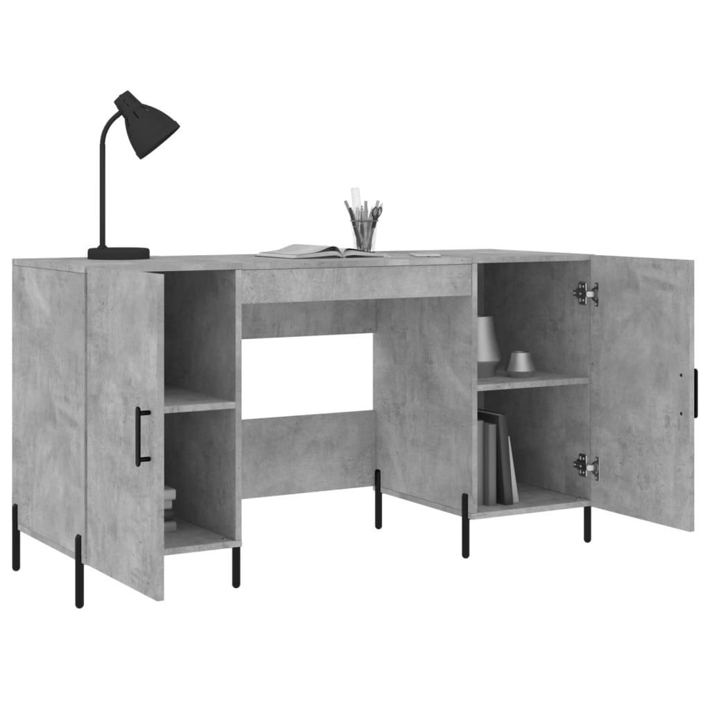 Schreibtisch Betongrau 140x50x75 cm Holzwerkstoff - Premium Schreibtische  - Just €159.48! Shop now at homesales4u