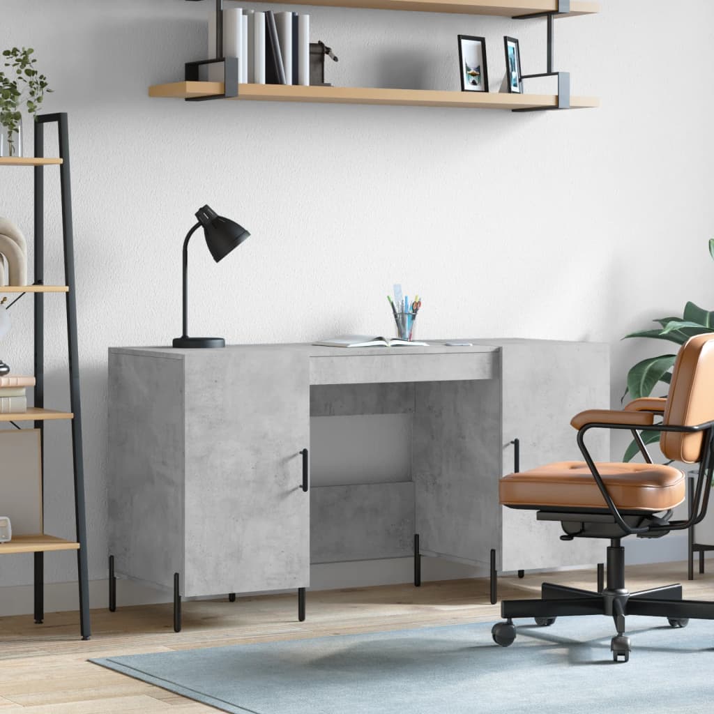 Schreibtisch Betongrau 140x50x75 cm Holzwerkstoff - Premium Schreibtische  - Just €159.48! Shop now at homesales4u