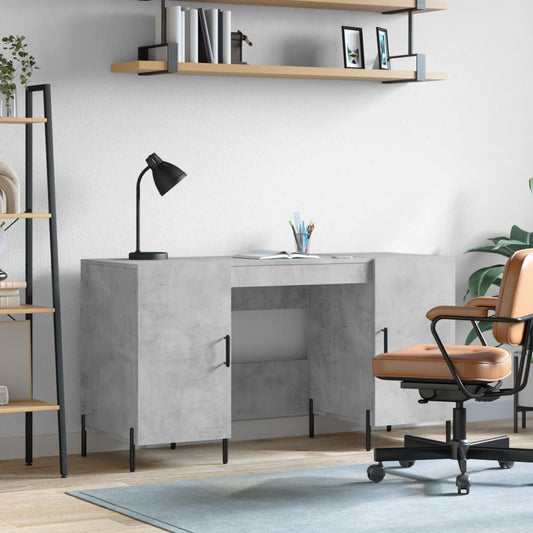 Schreibtisch Betongrau 140x50x75 cm Holzwerkstoff - Premium Schreibtische  - Just €159.48! Shop now at homesales4u