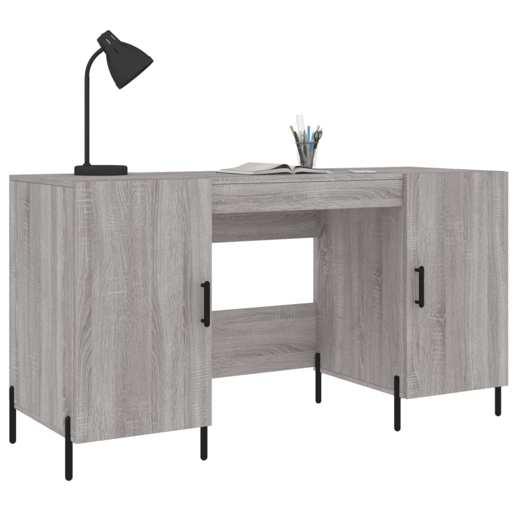 Schreibtisch Grau Sonoma 140x50x75 cm Holzwerkstoff - Premium Schreibtische  - Just €164.91! Shop now at homesales4u