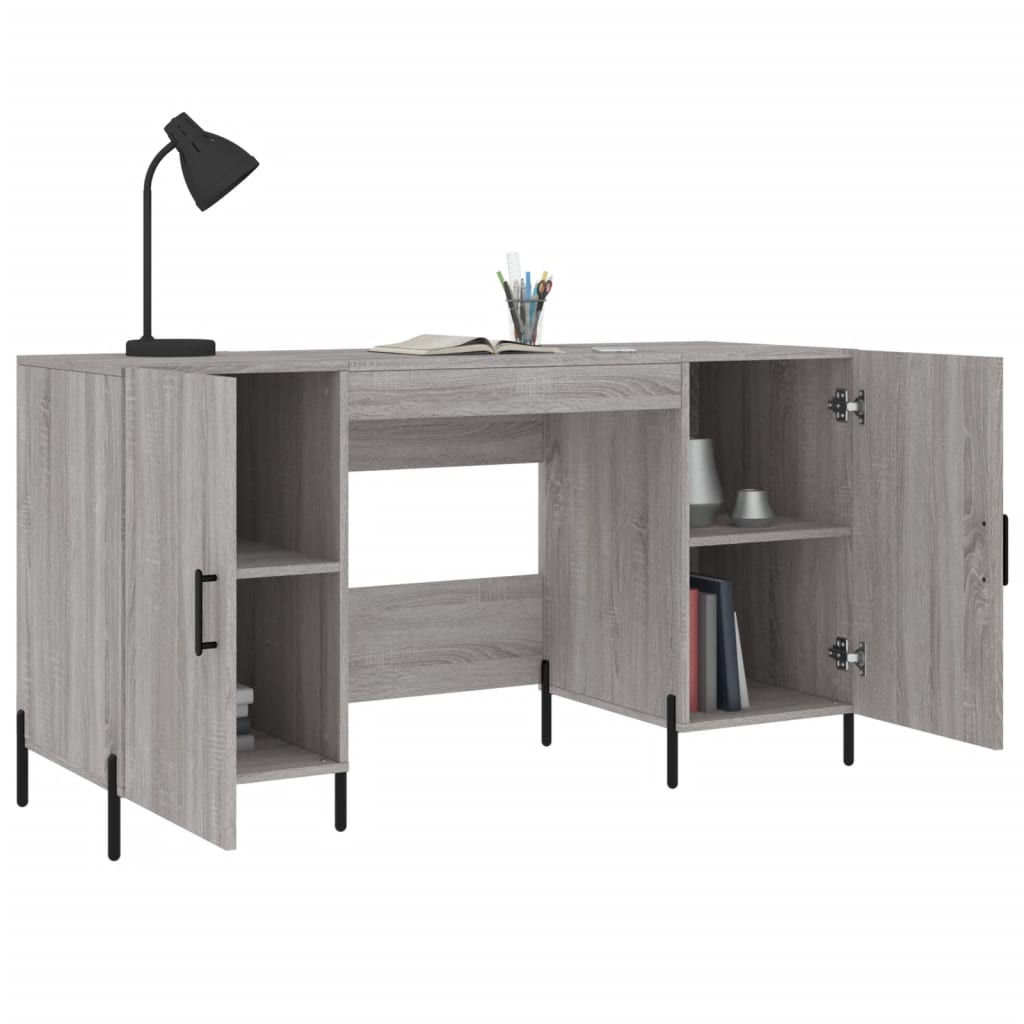 Schreibtisch Grau Sonoma 140x50x75 cm Holzwerkstoff - Premium Schreibtische  - Just €164.91! Shop now at homesales4u