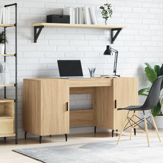 Schreibtisch Sonoma-Eiche 140x50x75 cm Holzwerkstoff - Premium Schreibtische  - Just €153.38! Shop now at homesales4u
