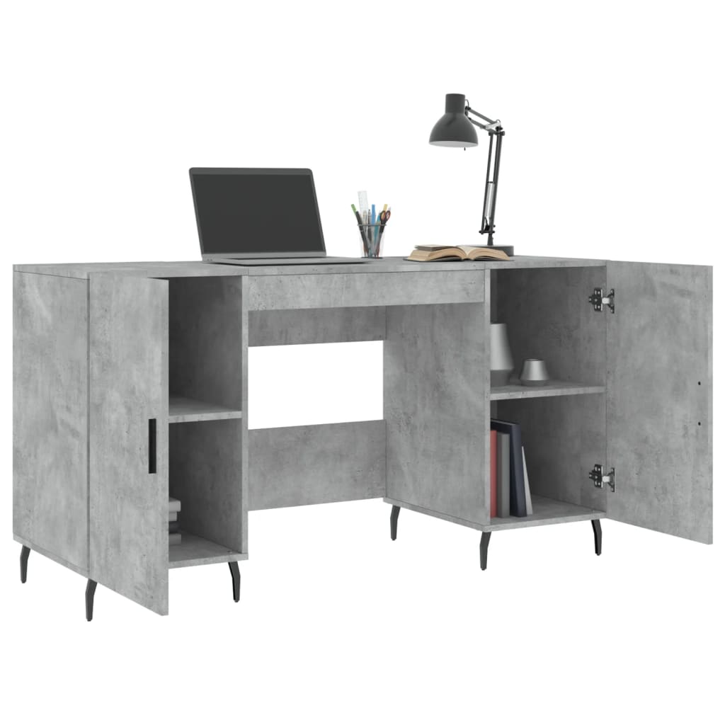 Schreibtisch Betongrau 140x50x75 cm Holzwerkstoff - Premium Schreibtische  - Just €153.38! Shop now at homesales4u