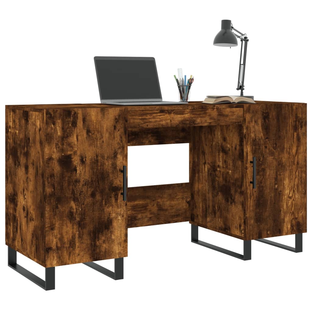 Schreibtisch Räuchereiche 140x50x75 cm Holzwerkstoff - Premium Schreibtische  - Just €164.65! Shop now at homesales4u