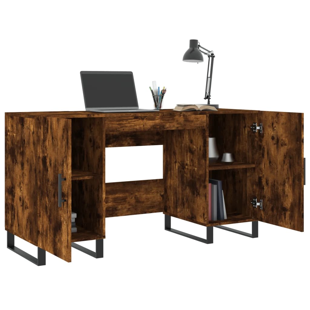 Schreibtisch Räuchereiche 140x50x75 cm Holzwerkstoff - Premium Schreibtische  - Just €164.65! Shop now at homesales4u