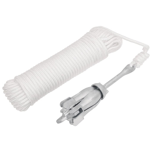 Klappanker mit Seil Silbern 1,5 kg Temperguss - Premium Anker  - Just €33.11! Shop now at homesales4u