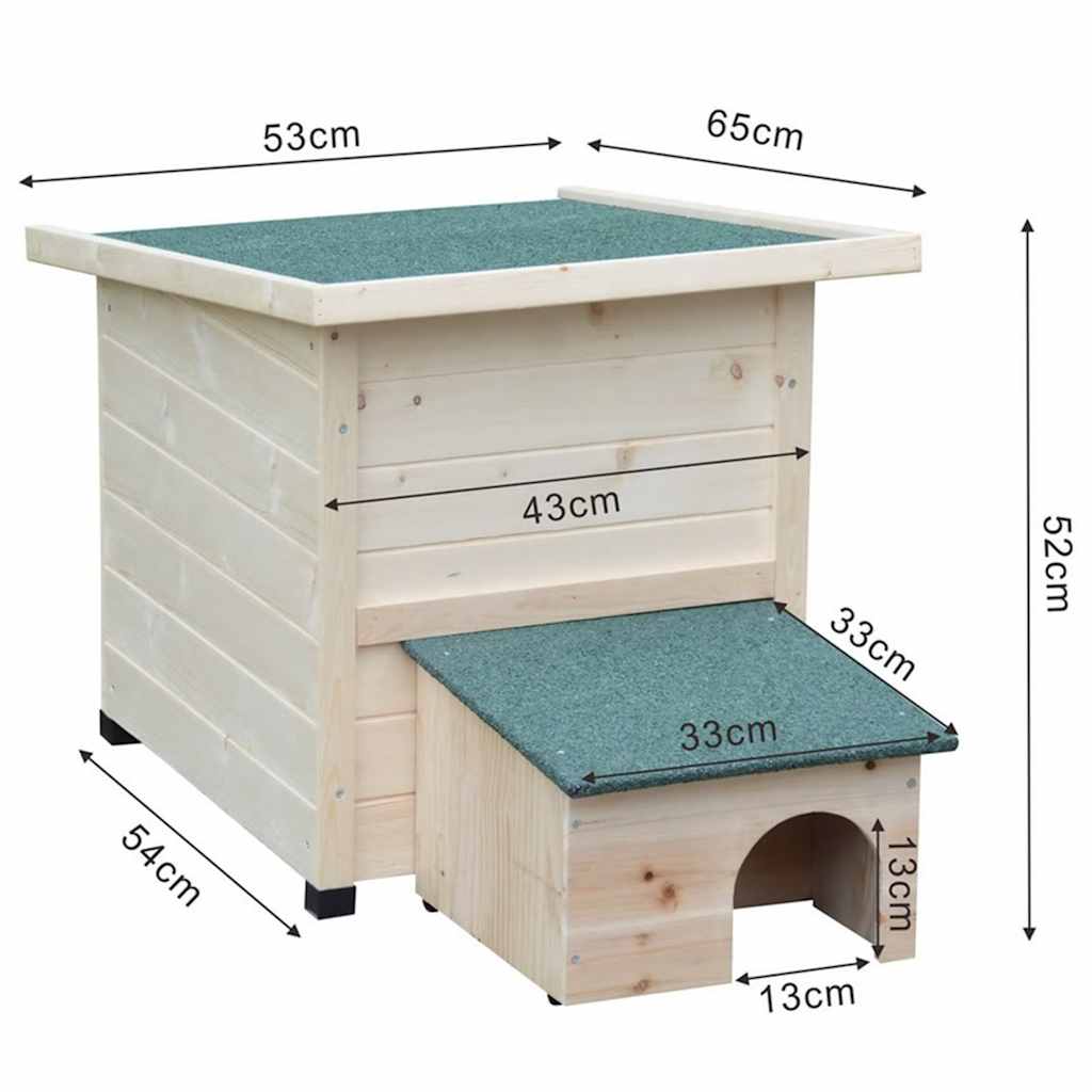 Igelhaus XL 53x65x52cm Holz Weiß - Premium Vogel- und Tierhäuschen  - Just €168.12! Shop now at homesales4u