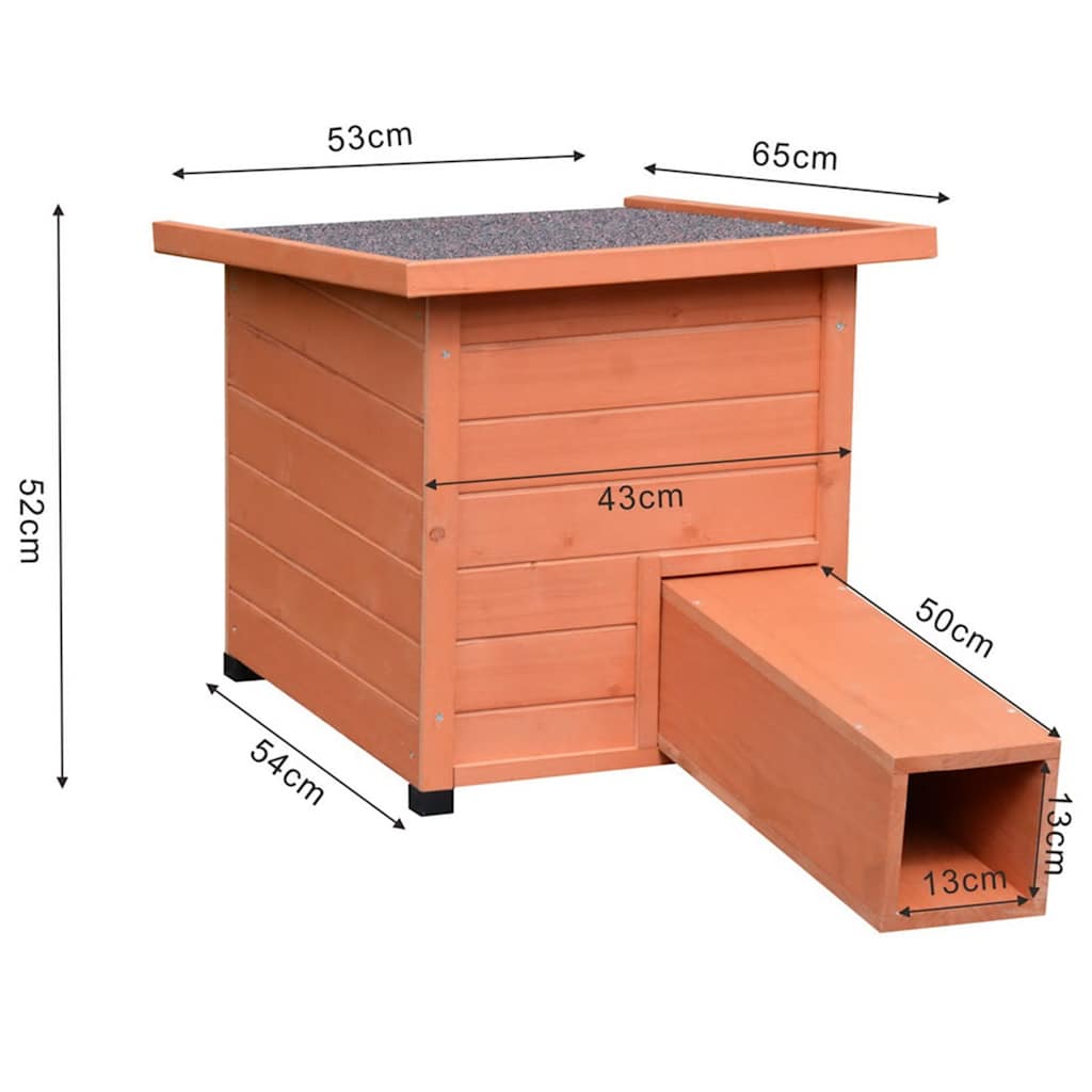 Igelhaus XL 53x65x52cm Holz Braun - Premium Vogel- und Tierhäuschen  - Just €156.81! Shop now at homesales4u