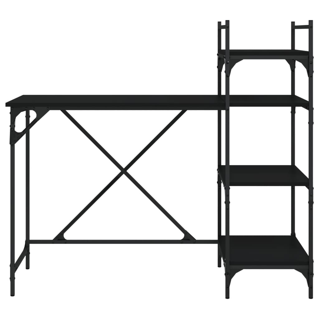 Computertisch mit Regal Schwarz 120x47x109 cm - Premium Schreibtische  - Just €87.59! Shop now at homesales4u